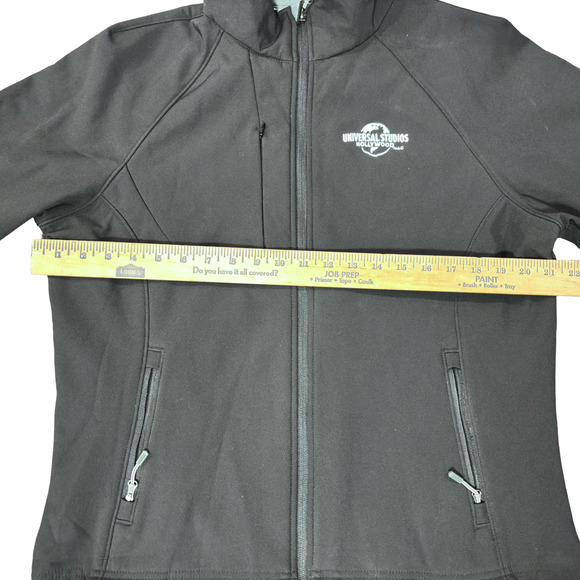 Landway Black Softshell Universal Studios Hollywood Full Zip Jacket Womens Large - Picture 7 of 16